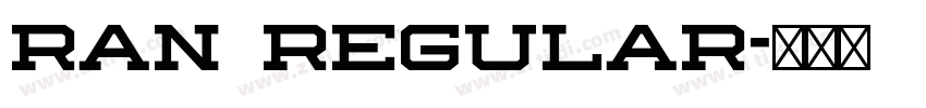 RAN Regular字体转换
